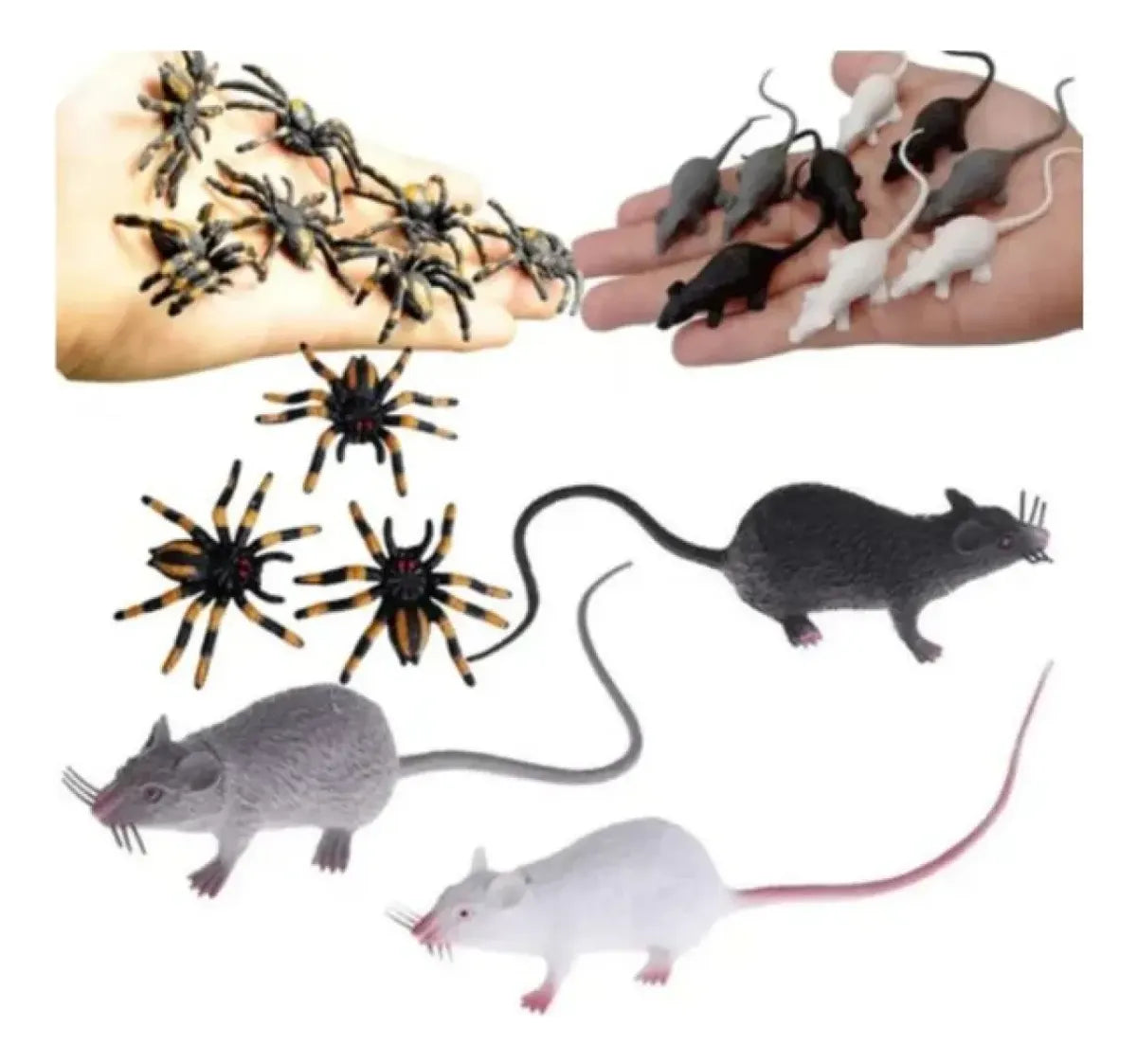 Set Ratas Y Aranas Halloween Decoracion Cotillon Surtido