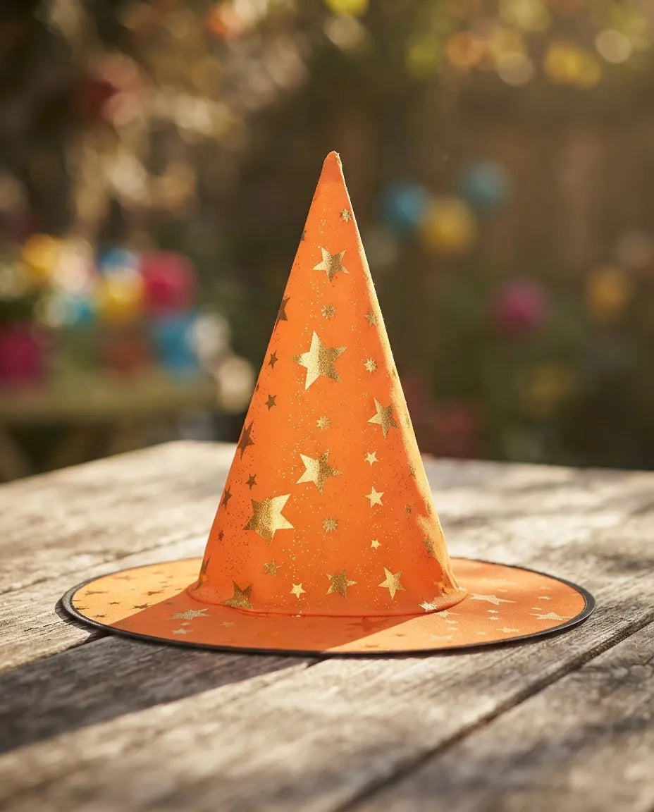 Sombrero De Bruja Brillante Con Estrellas Halloween Fiesta