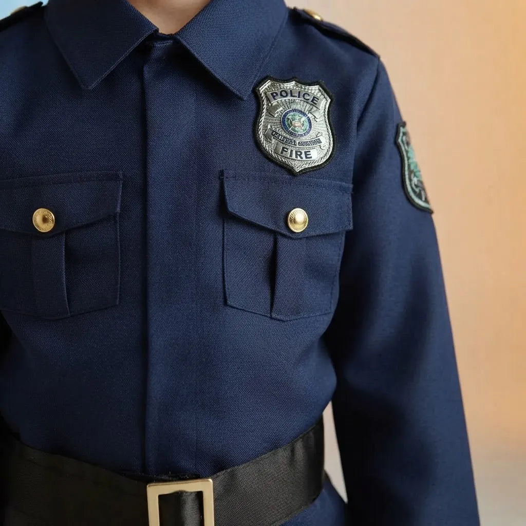 Disfraz De Policia Oficial Para Niño Niña Con Accesorios