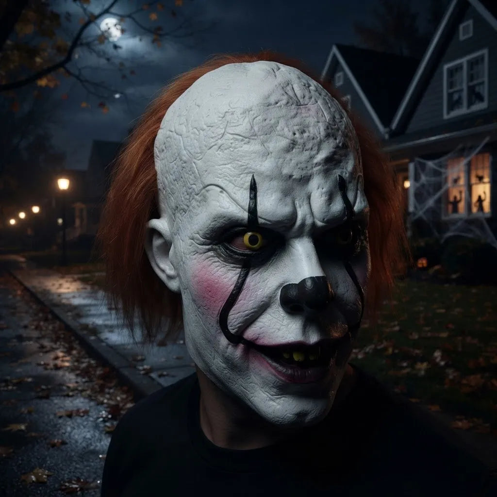 Máscara De Payaso Halloween Disfraz Terror Y Cosplay Asesino