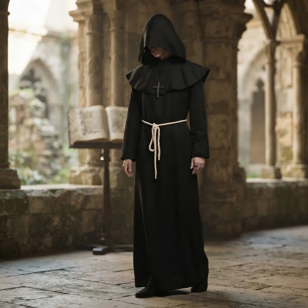 Disfraz Túnica Gótica Medieval Monje Para Adulto Halloween