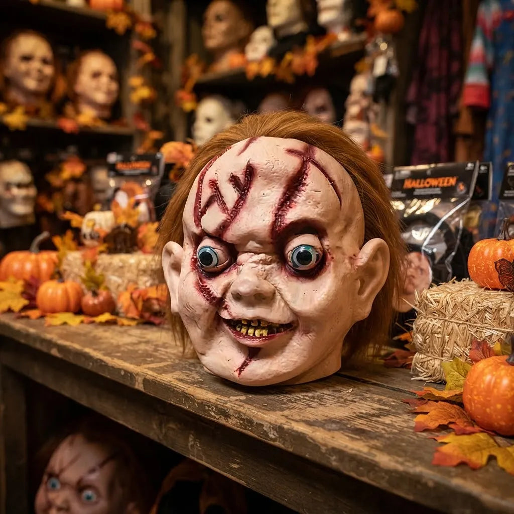Máscara De Muñeco Diabólico Chucky Halloween Para Disfraz