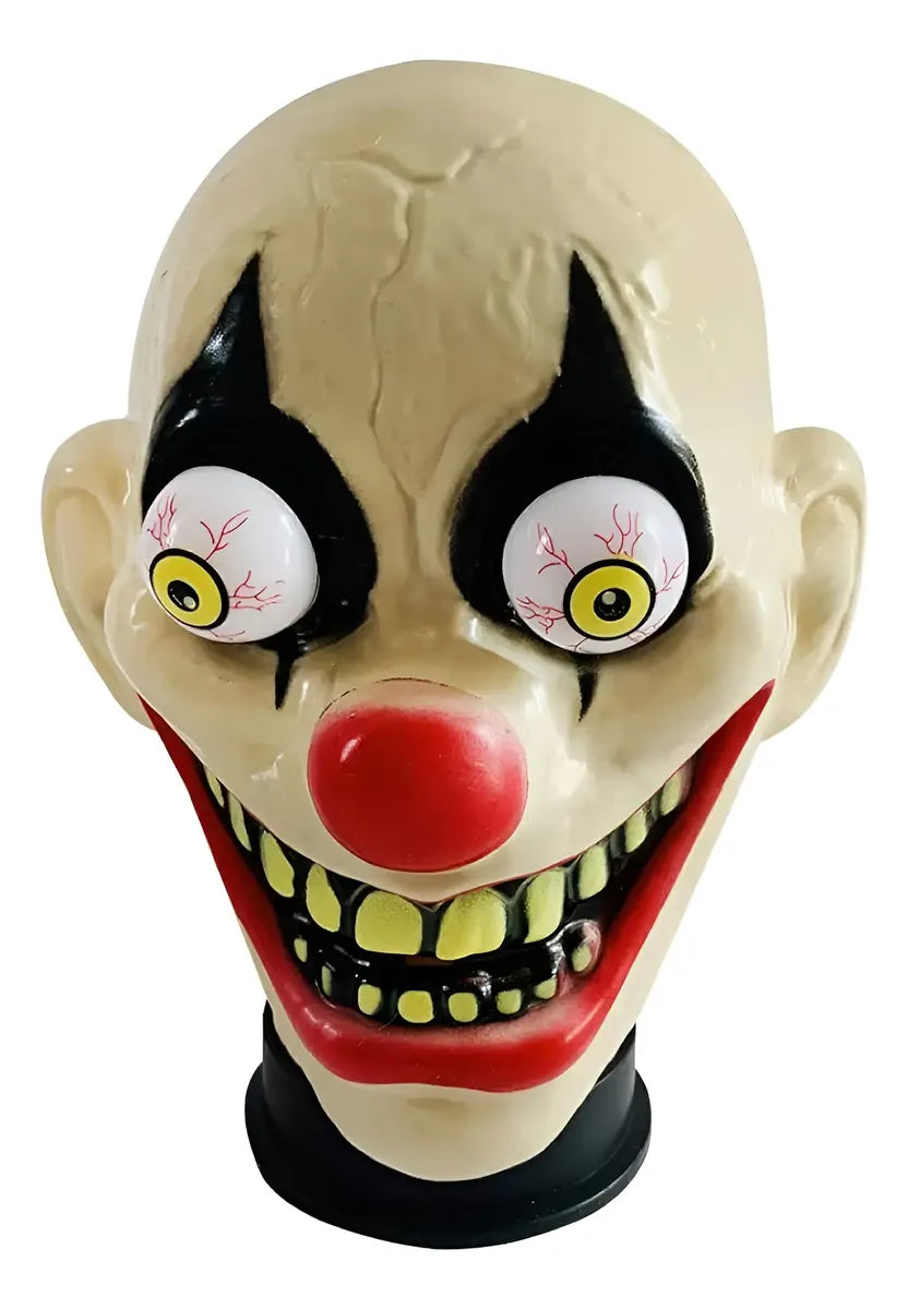 Máscara De Payaso De Terror Disfraz Halloween Ojos Saltones