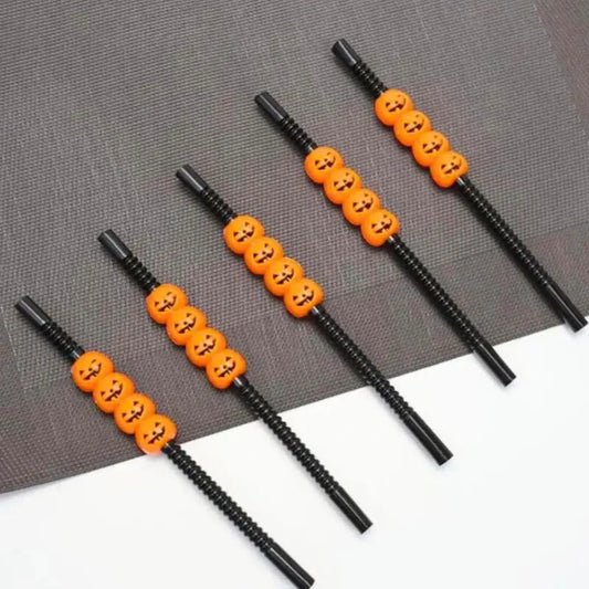Set 5 Sorbitos Calabaza Halloween Pajitas Sorbetes Fiesta