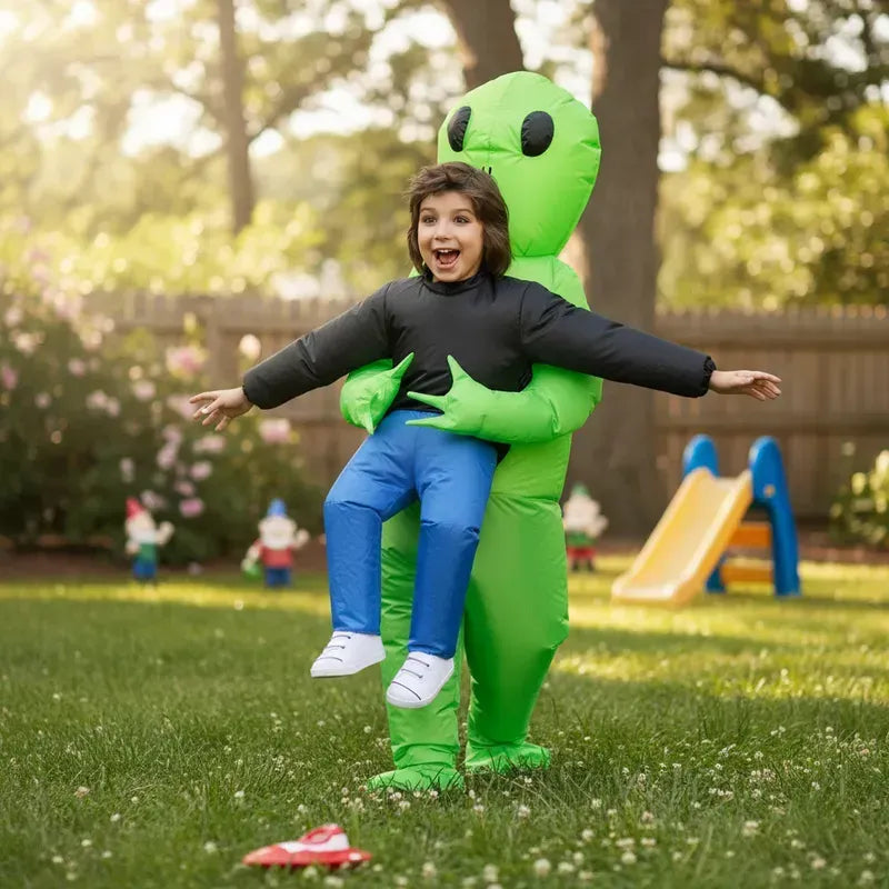 Disfraz Inflable Alien Extraterrestre Con Motor Fiesta Deco