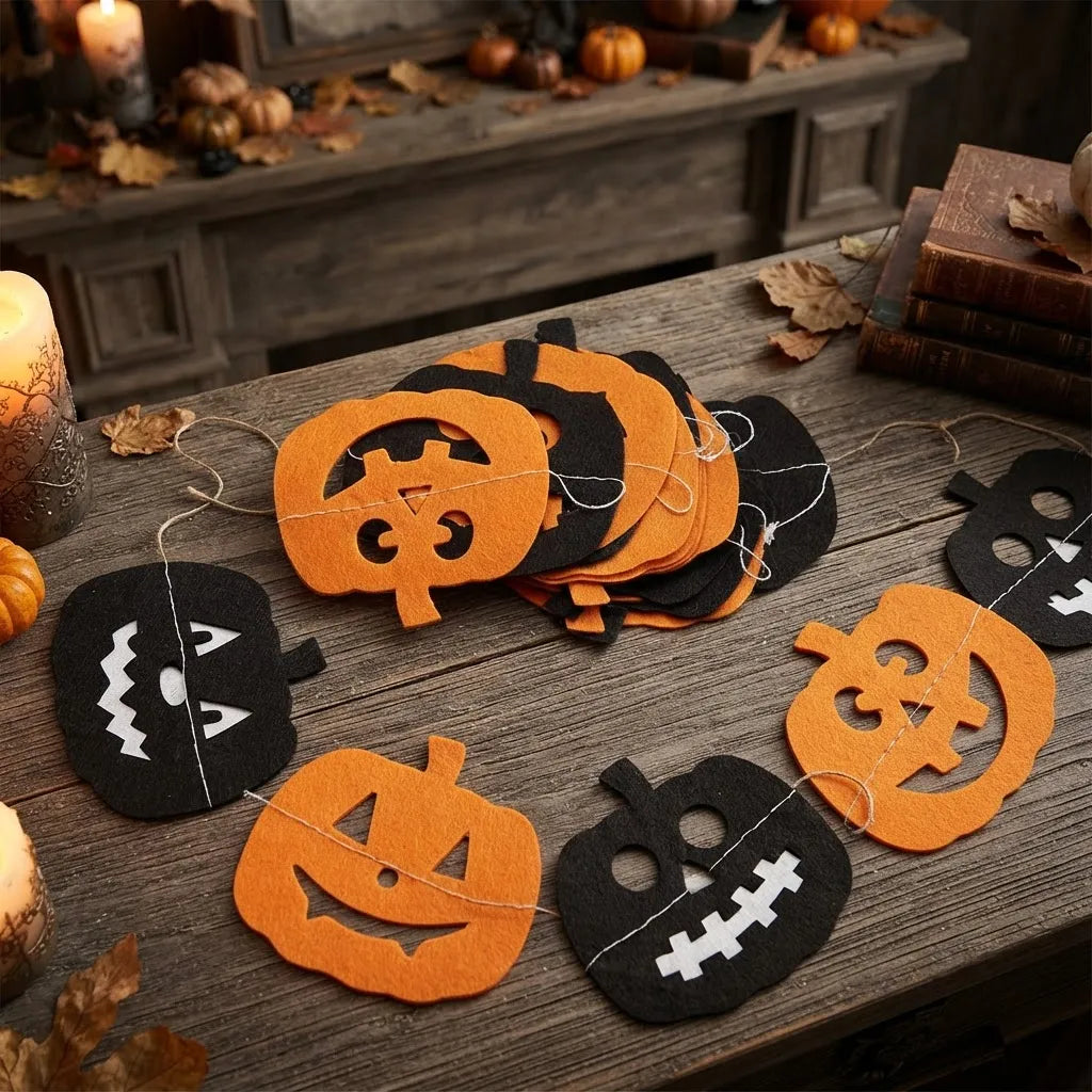 Guirnalda De Tela Halloween Terror Fiesta Decoración 2mts