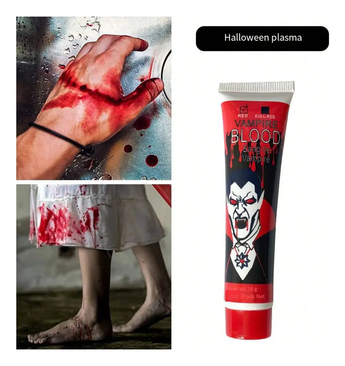 Sangre Falsa 28g Halloween Disfraz Maquillaje Efectos Herida