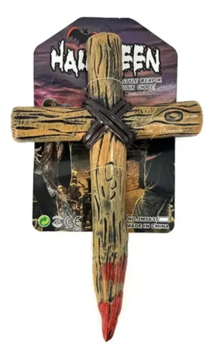 Cruz Estaca Vampiros 30x18cm Plastico Halloween Disfraz