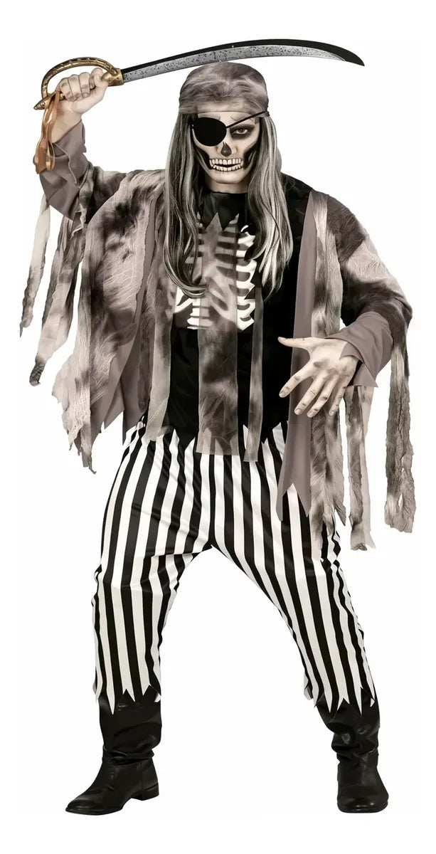 Disfraz Pirata Zombie Adulto Muerto Viviente Halloween