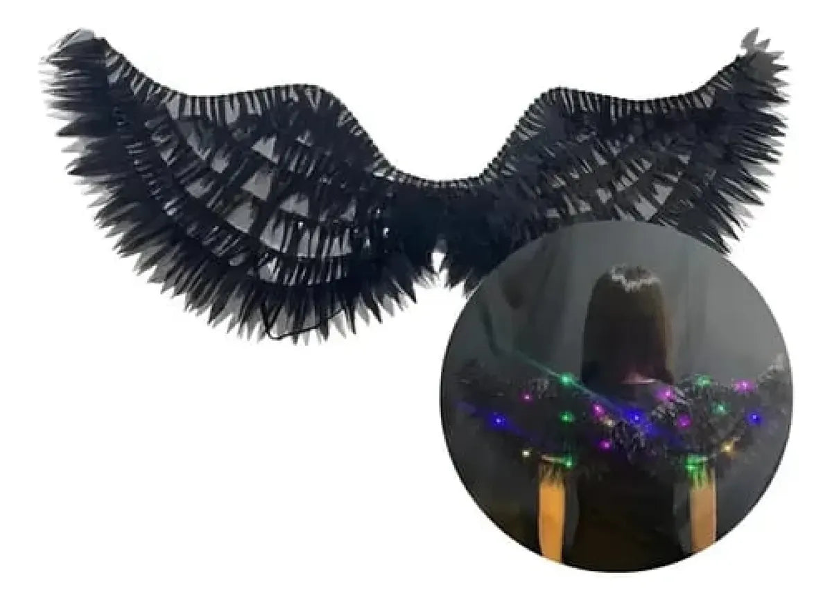 Alas Con Luz Led Halloween Disfraz Angel Caido Cotillon