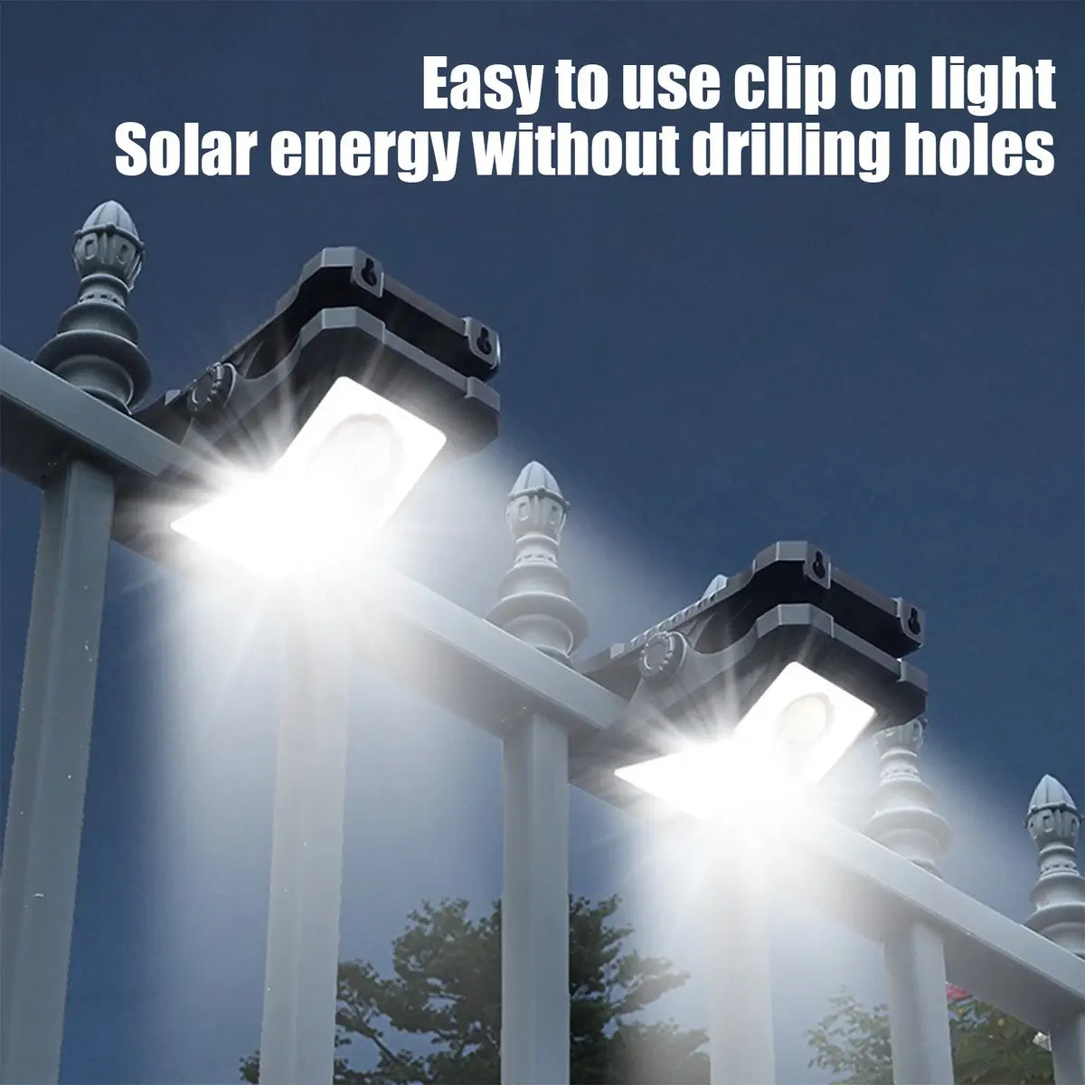 Foco LED COB Solar con Clip y Sensor de Movimiento | USB e Impermeable