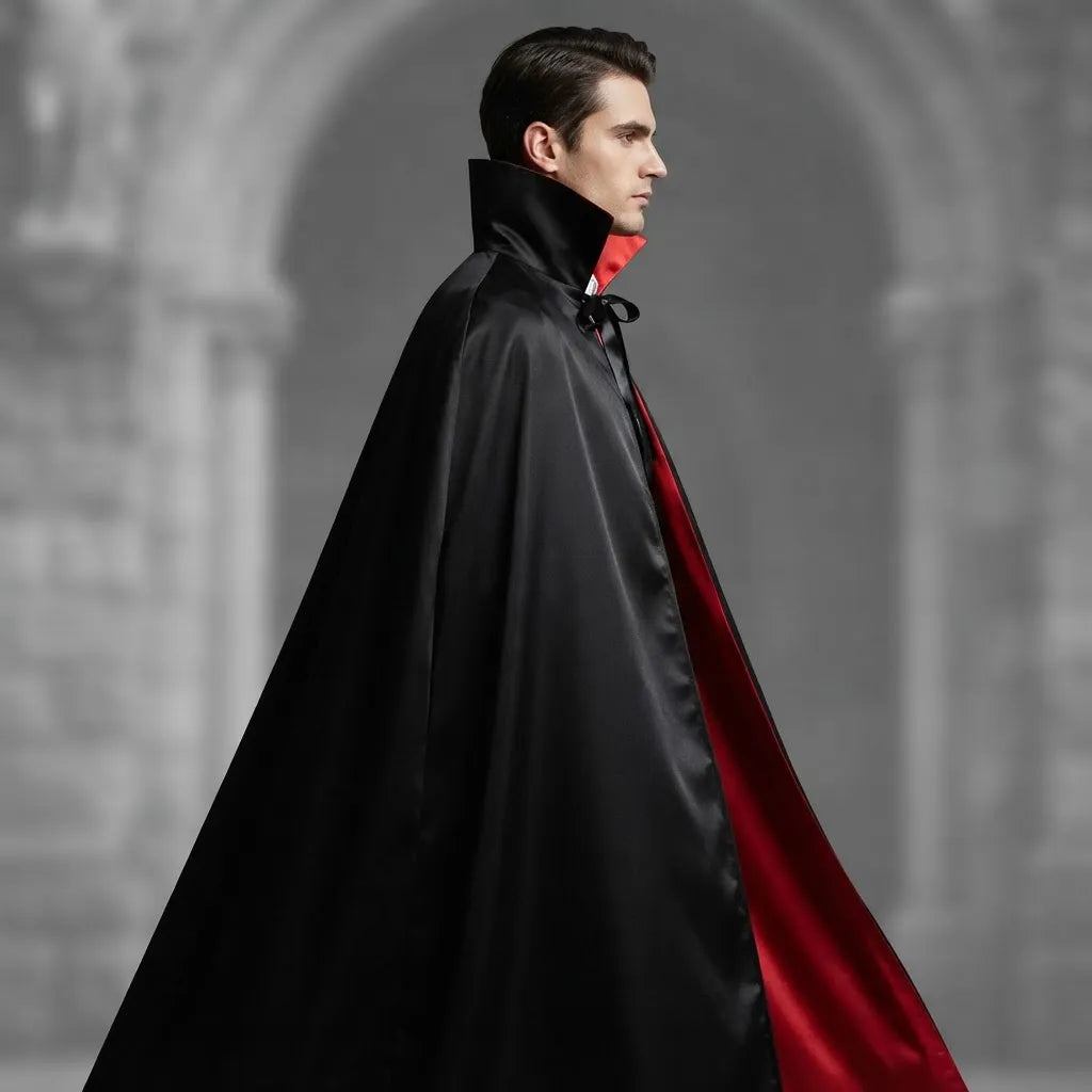 Capa Dracula Vampiro Reversible 140cm Halloween Fiesta