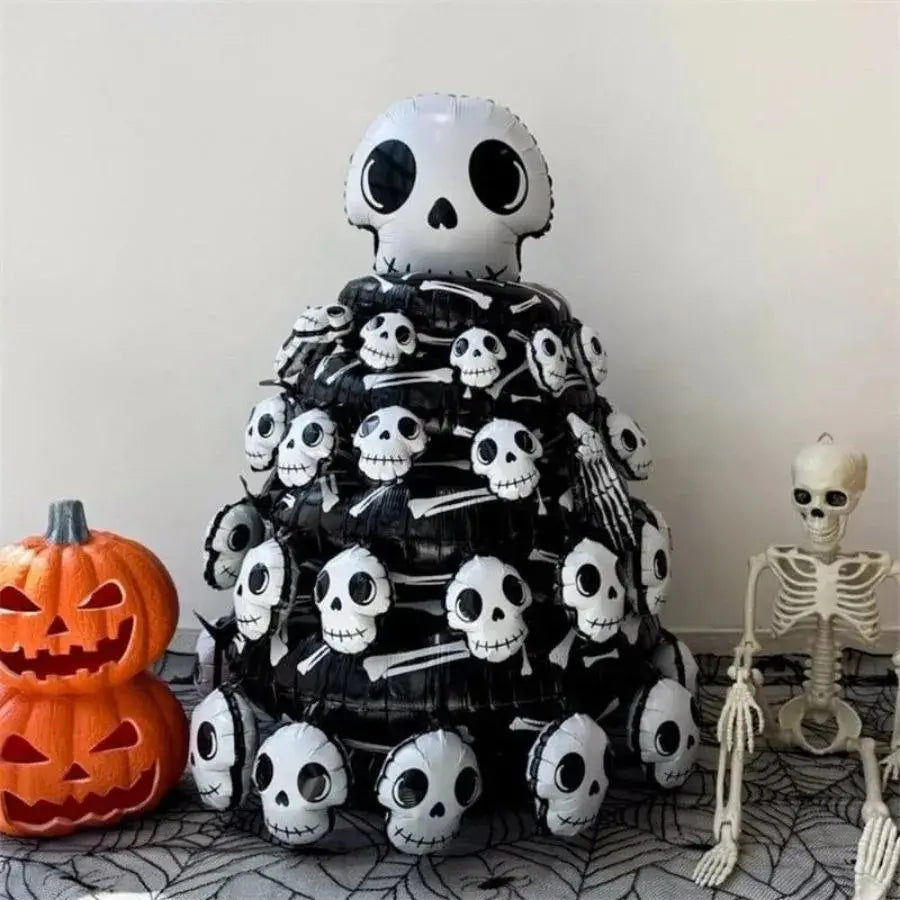 Globo Gigante 3d De Calaveras Decoración Halloween 110cm