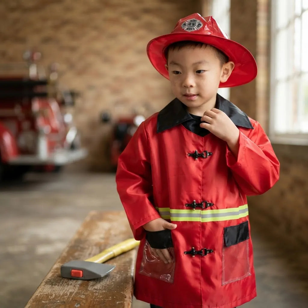 Disfraz De Bombero Infantil Con Accesorios Fiesta Cotillon