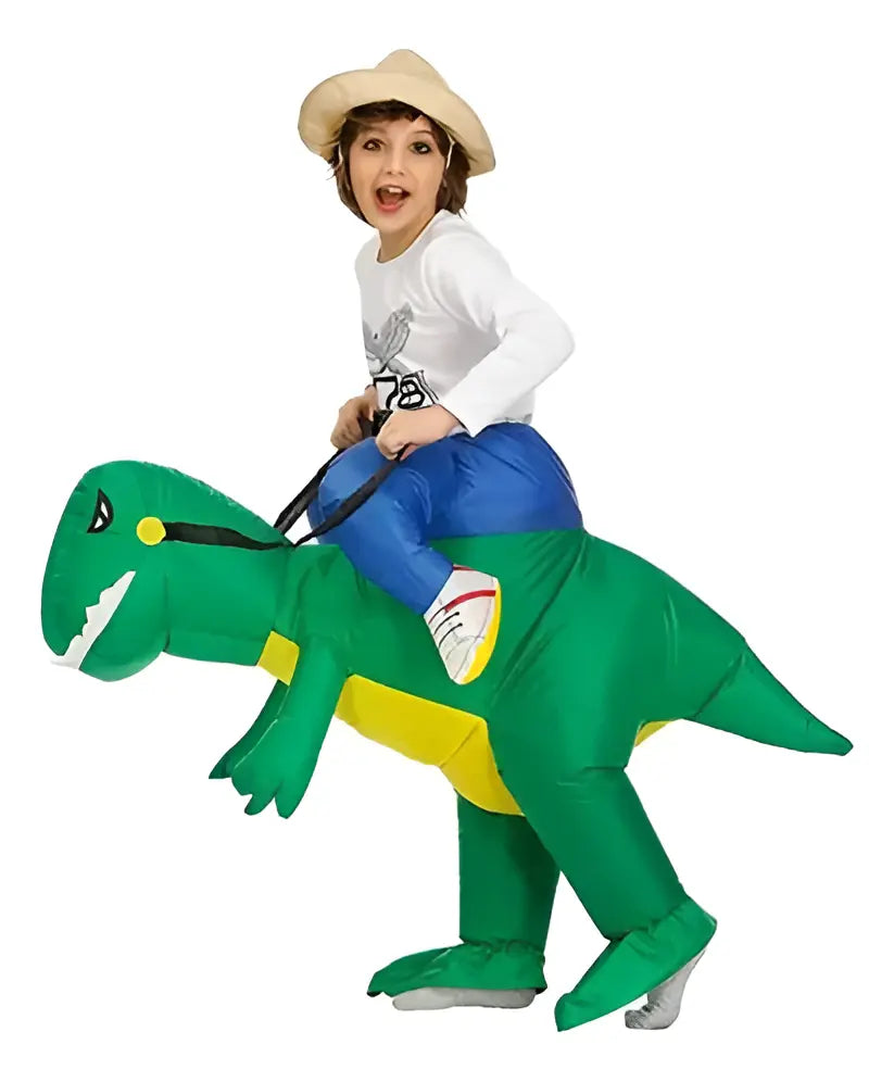 Disfraz Inflable Dinosaurio T-rex Niño 120-140cm Halloween