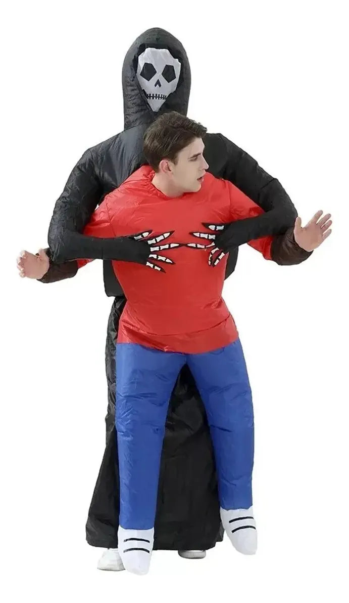 Disfraz Inflable La Parca Muerte Con Motor Para Fiesta Hallo