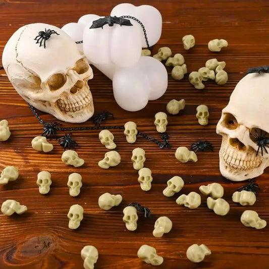 Mini Calaveras X12 Decoracion Halloween Fiestas Y Disfraz