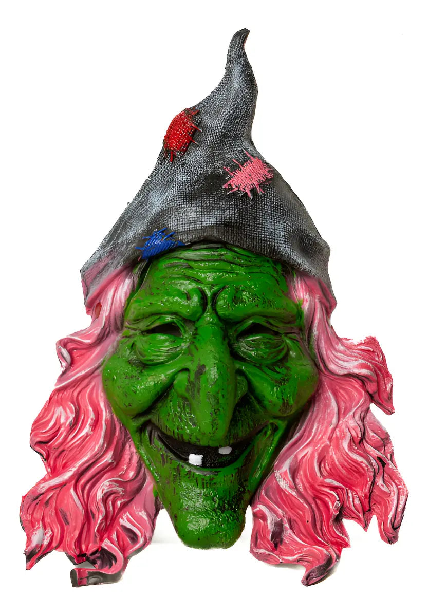 Máscara De Bruja De Goma Latex Para Disfraz De Halloween