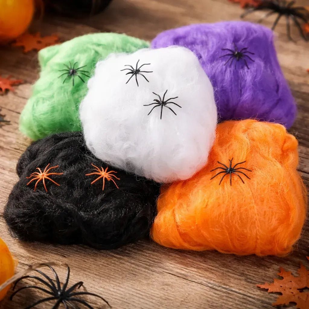 Telaraña Artificial Pack X3 Para Decoración De Halloween