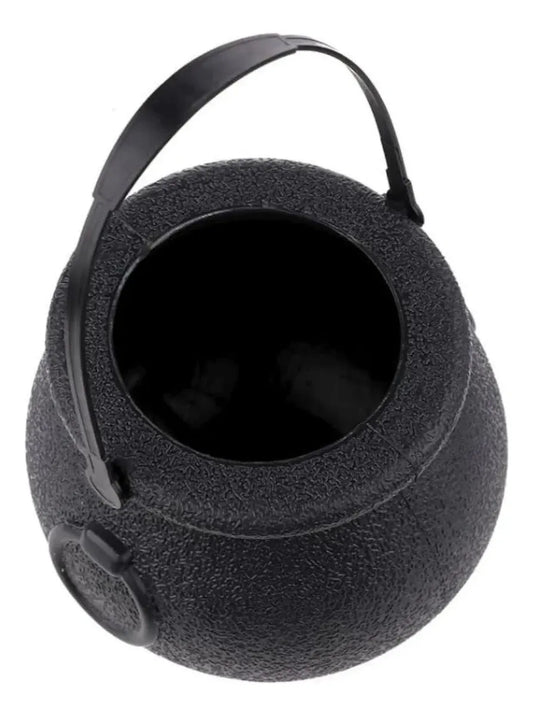 Caramelera Caldero Negro Halloween Dulcero Cotillon 15cm