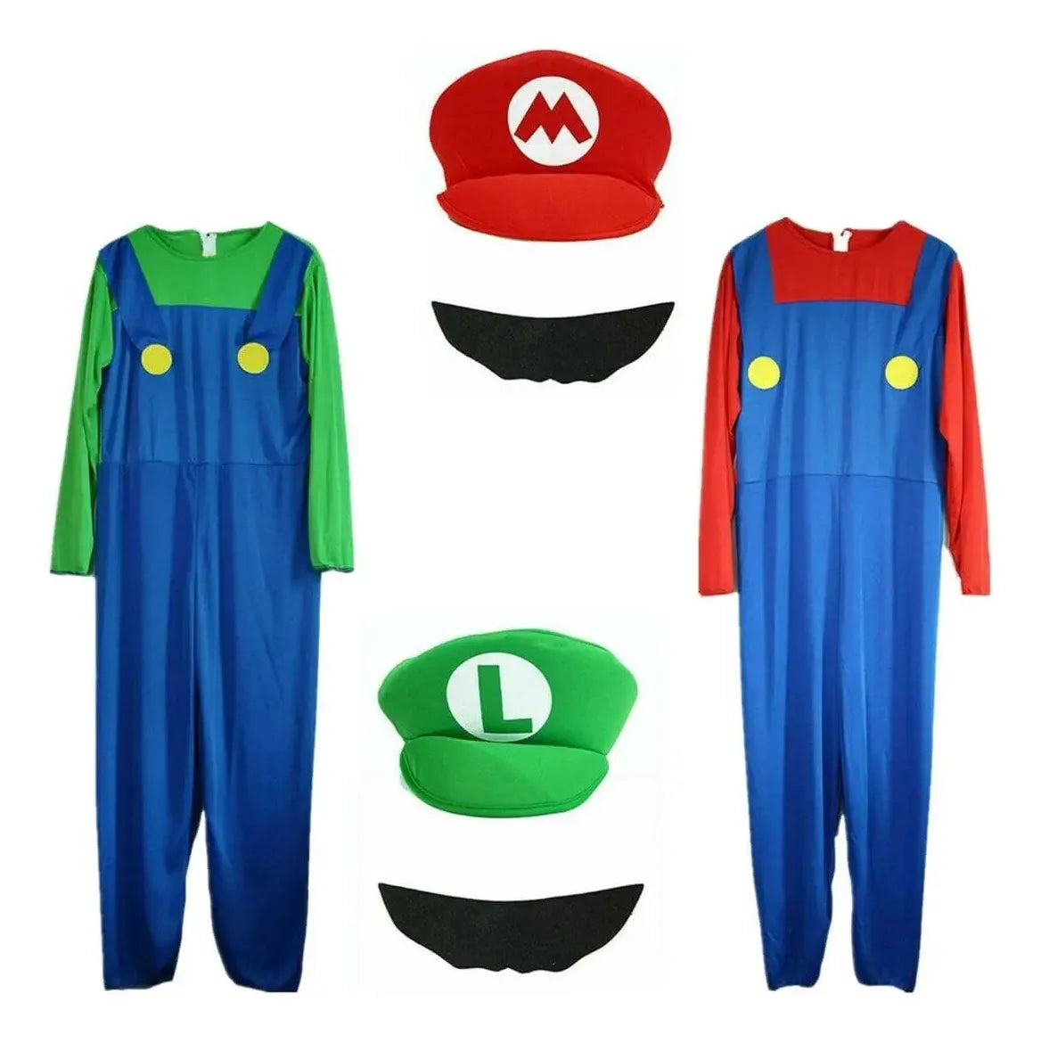 Disfraz Mario Bros Infantil Con Gorro Y Bigote Fiesta Deco