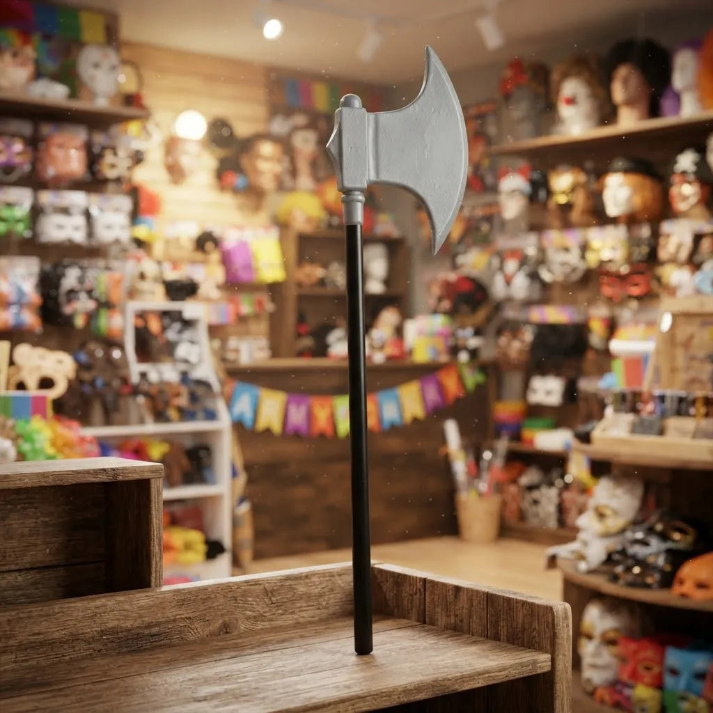 Hacha Medieval Filo 48cm Disfraz Cotillon Halloween Juguete