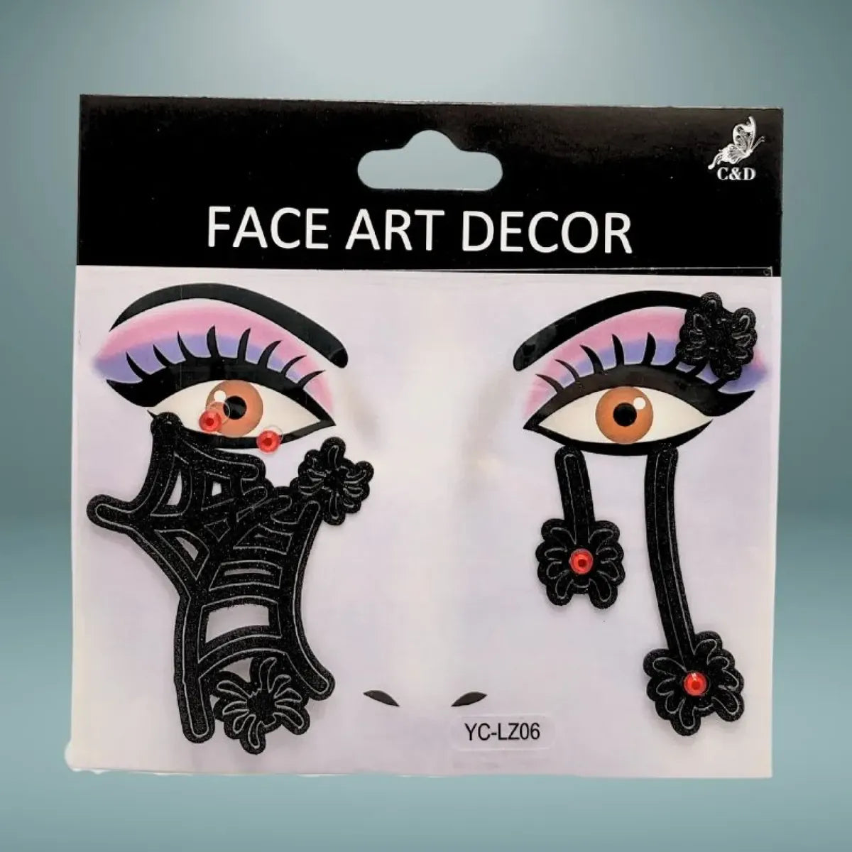 Stickers Rostro Halloween Maquillaje Cotillon Gema Tatuaje