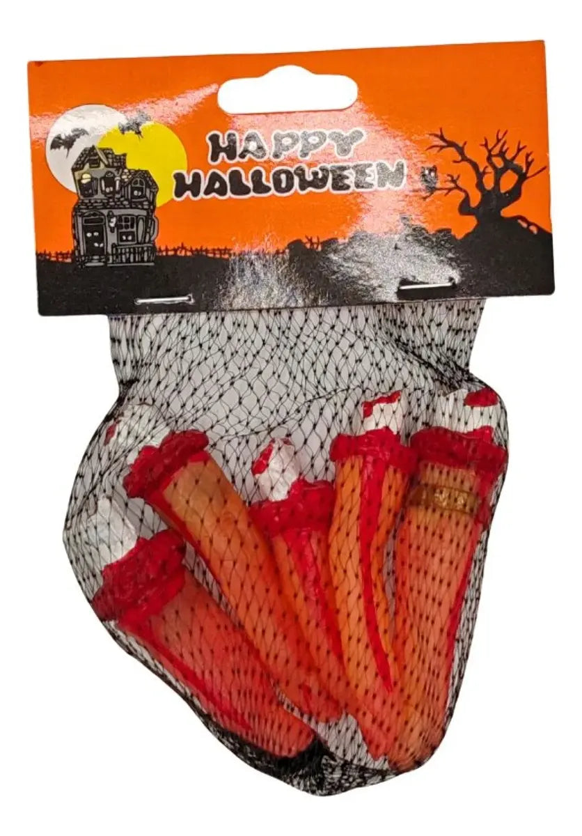 Set 5 Dedos Cortados Sangrientos Halloween Adorno Cotillon