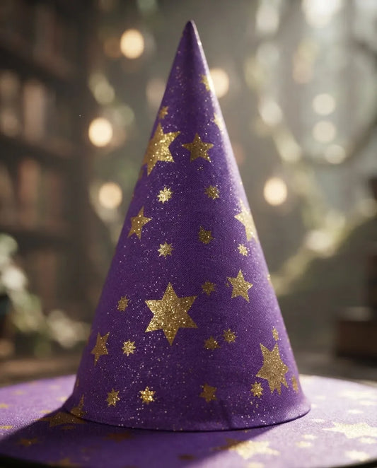 Sombrero De Bruja Brillante Con Estrellas Halloween Fiesta