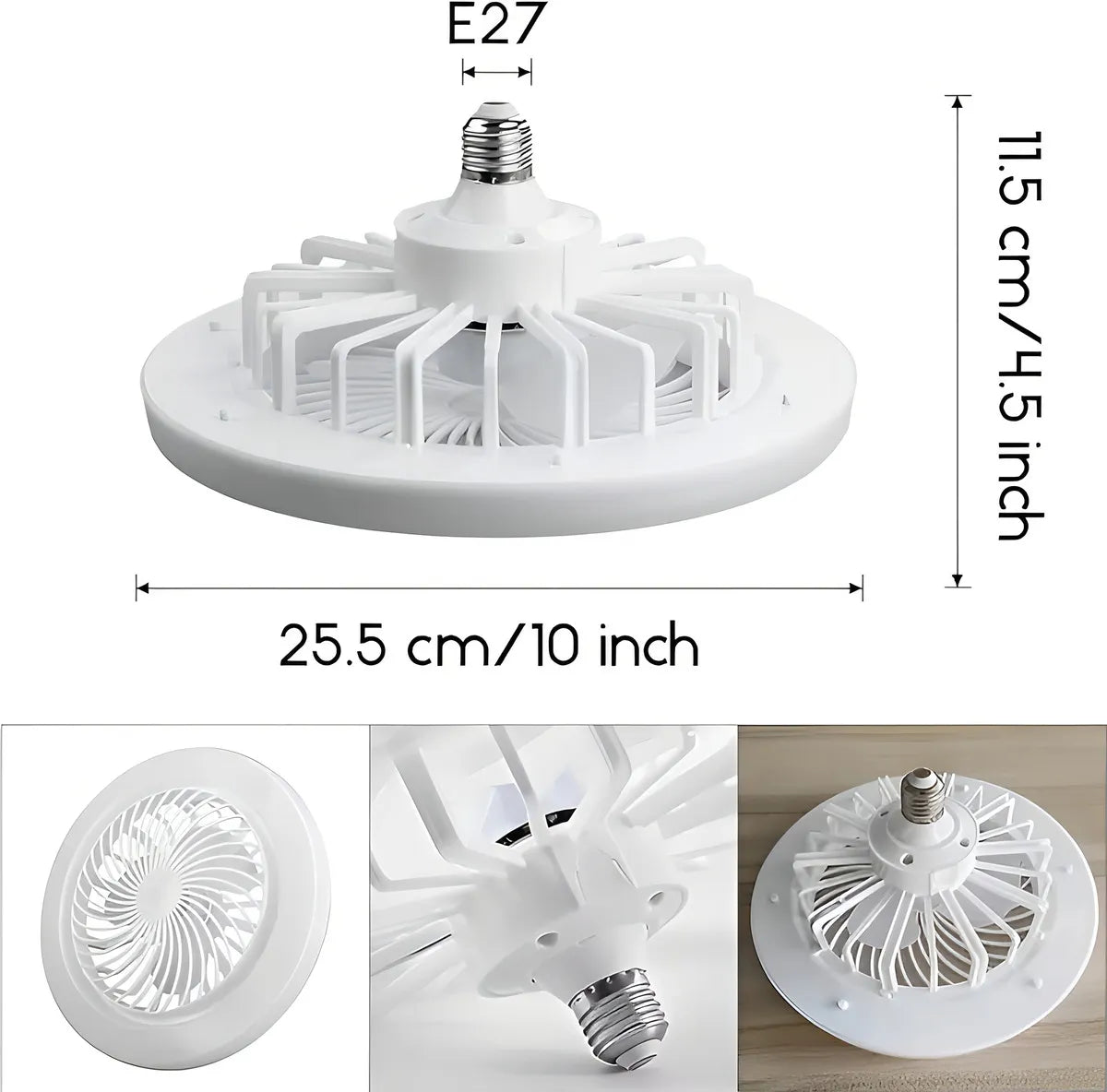 Ventilador de Techo Compacto con Lámpara LED - Control Remoto - perfumador - Silencioso y Ajustable 🌬️💡