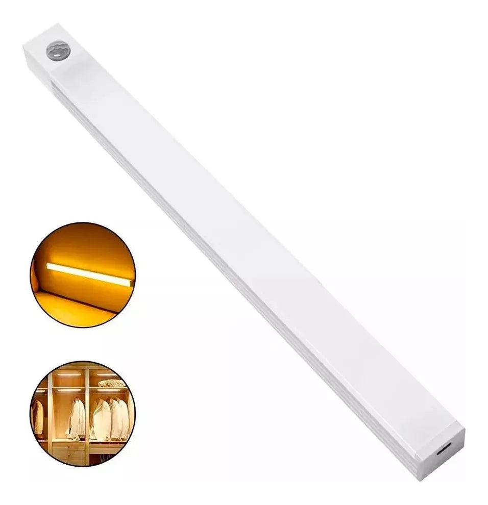 Barra de Luz LED 20 cm: Sensor de Movimiento, Recargable y Diseño Compacto 💡✨