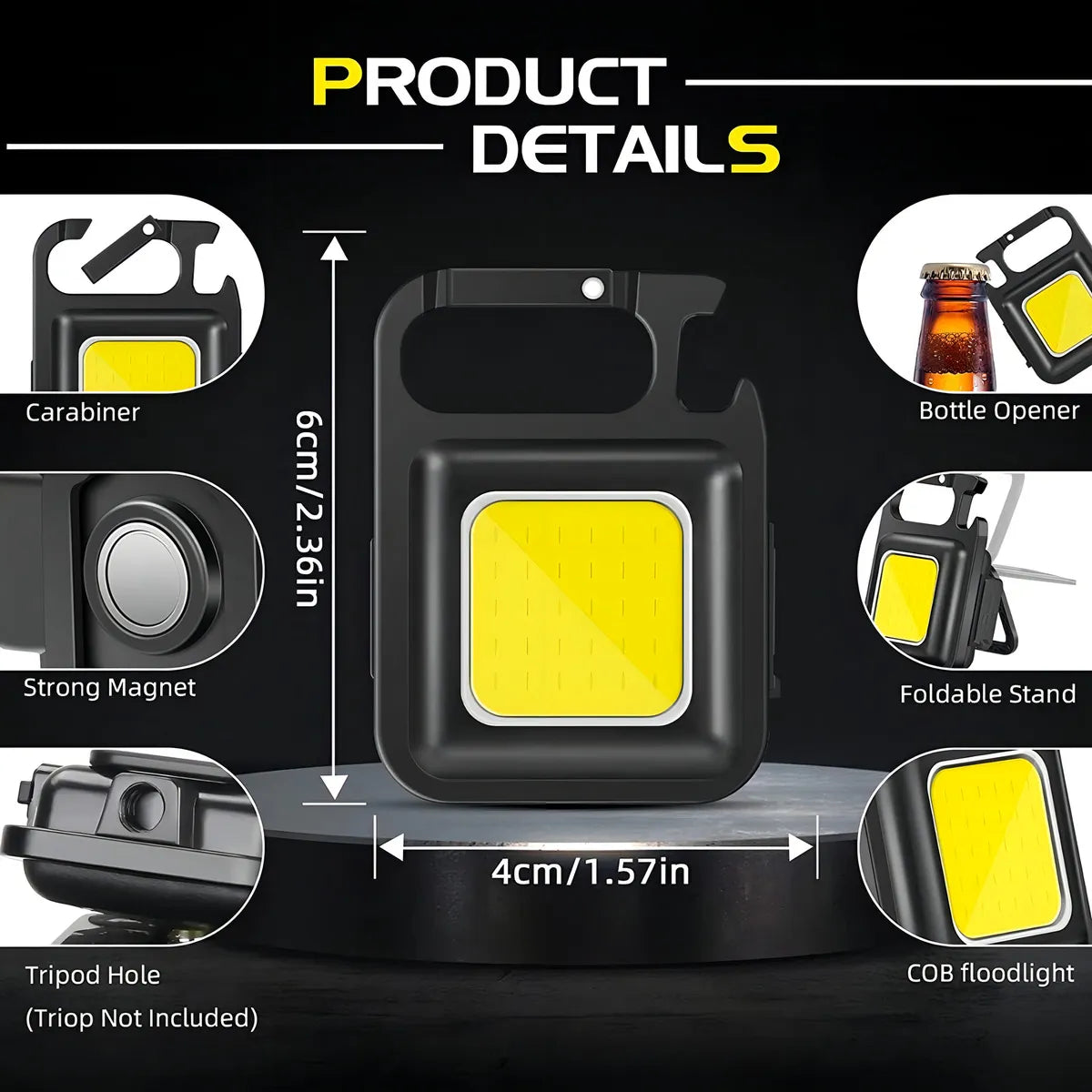 🔥 PROMO 2X1: Mini Linterna potente Llavero LED Recargable USB e Imán 🔦🔦