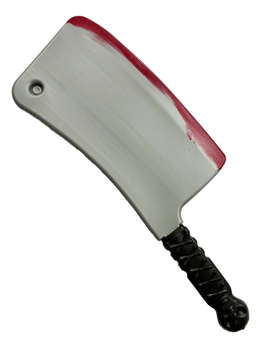 Cuchillo Carnicero Con Sangre Halloween Plástico 40 Cm