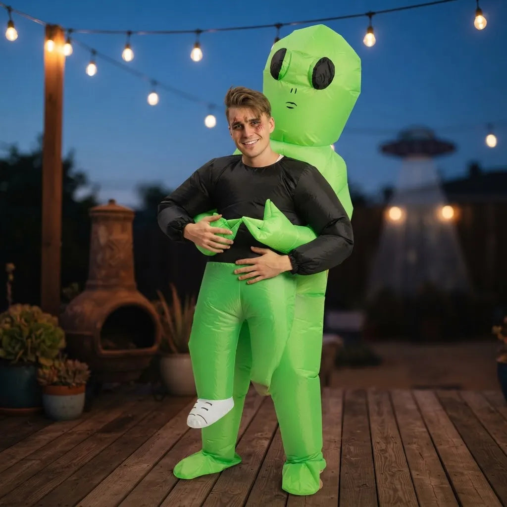 Disfraz Inflable Extraterrestre Adulto Con Motor Fiesta Deco