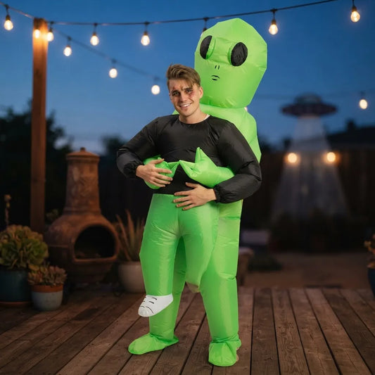 Disfraz Inflable Extraterrestre Adulto Con Motor Fiesta Deco