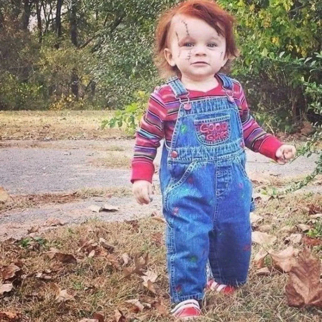 Disfraz Chucky Infantil Enterito Remera Cuchillo Talles M L
