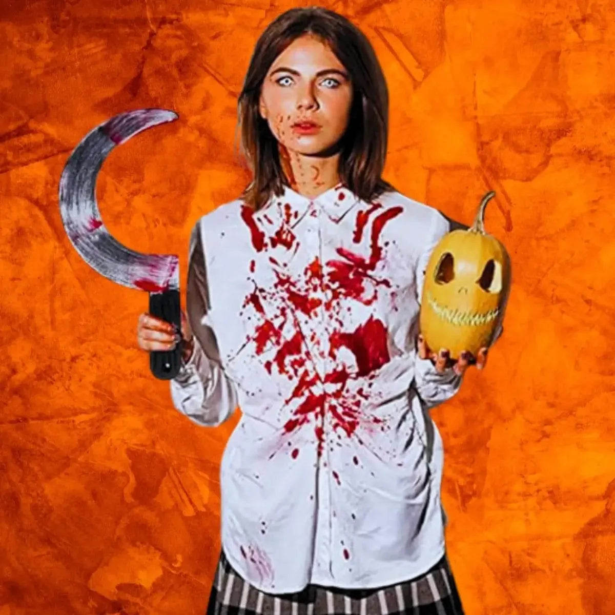Guadaña Hoz Sangrienta Disfraz De Halloween Accesorio 35cm