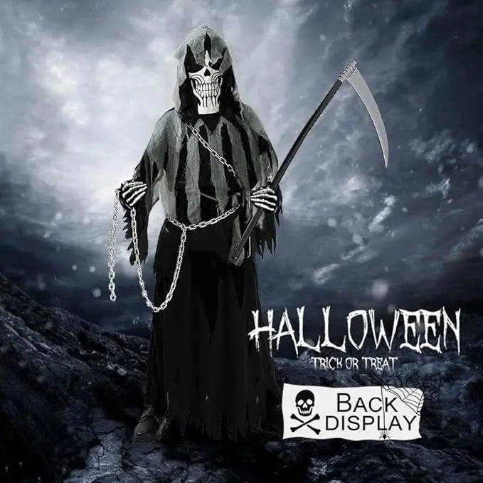 Disfraz La Parca La Muerte Para Niños Halloween Completo