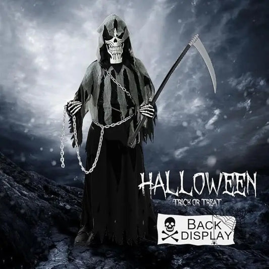 Disfraz La Parca La Muerte Para Niños Halloween Completo