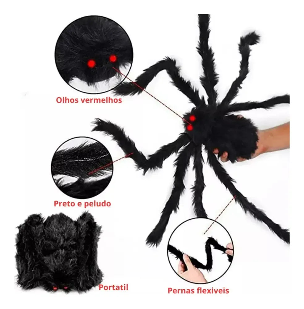 Arana Gigante Viuda Negra 45cm Halloween Cotillon Fiesta