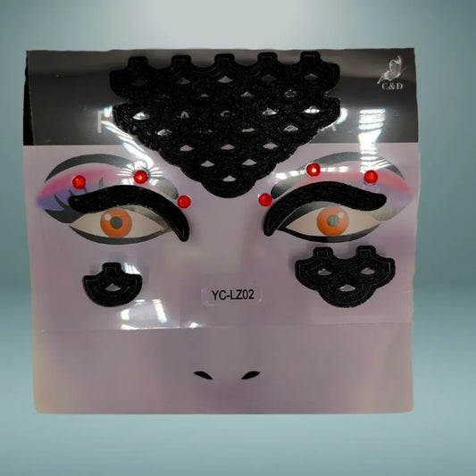 Stickers Rostro Halloween Maquillaje Cotillon Gema Tatuaje