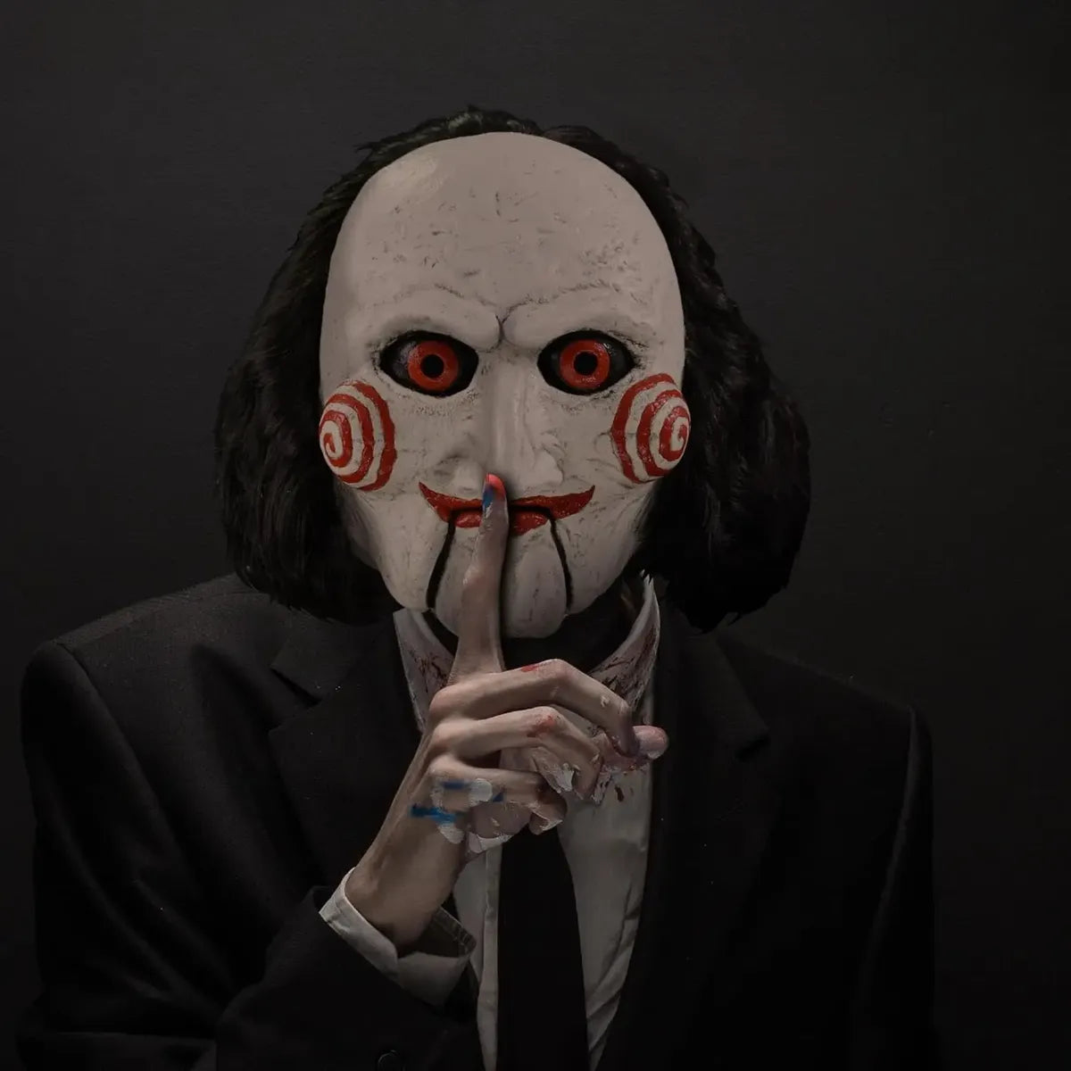 Máscara De Saw Jigsaw Para Halloween Y Disfraz De Terror