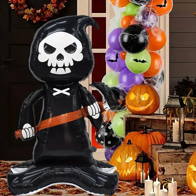 Globo Gigante La Muerte Metalizado Decoración Para Halloween