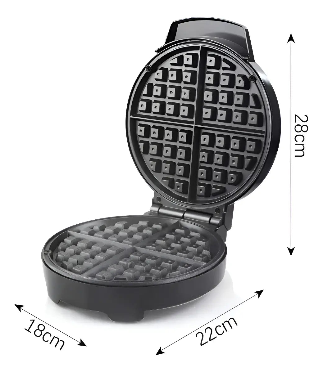 Waflera Eléctrica Boma 1000W: Temperatura Regulable para Waffles Perfectos