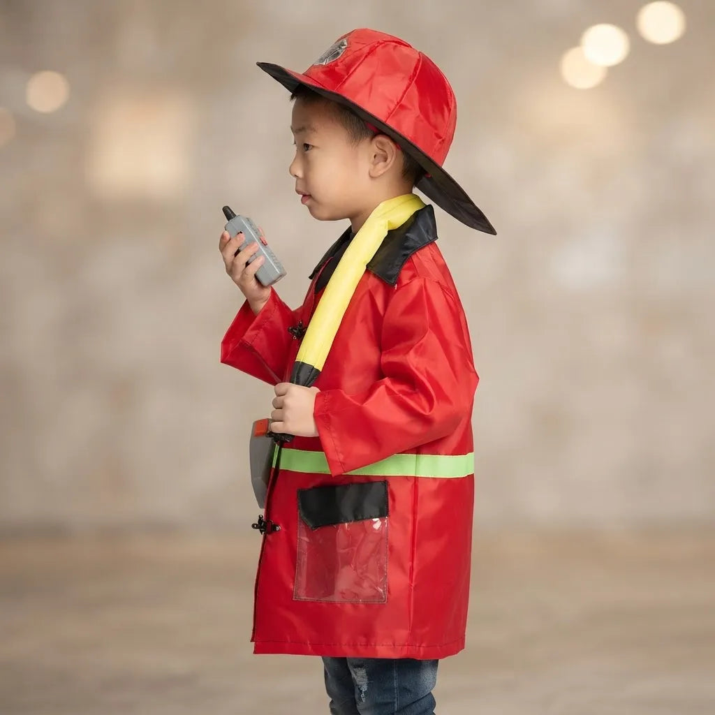 Disfraz De Bombero Infantil Con Accesorios Fiesta Cotillon