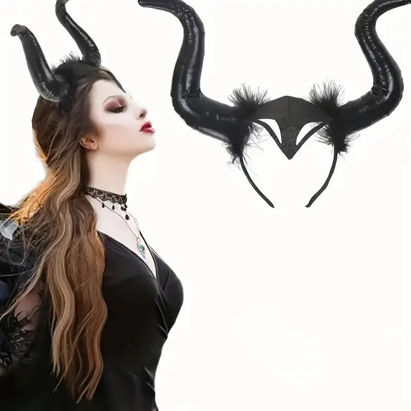 Cuernos De Maléfica Bruja Malvada Para Disfraz Y Cosplay