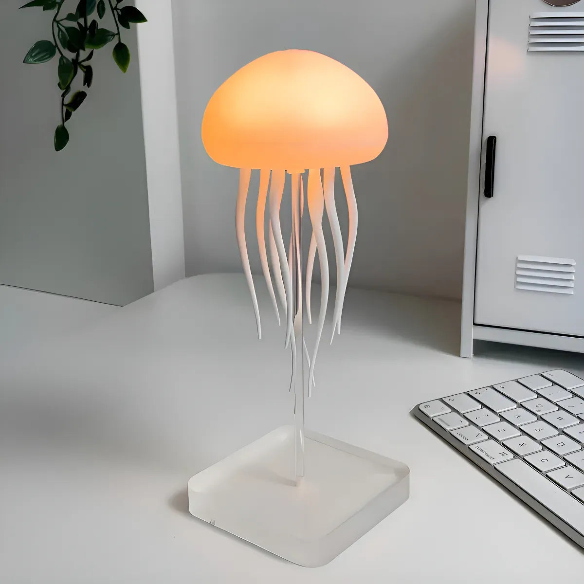 Lámpara de Medusas LED con Movimiento: Veladora Relajante y Recargable