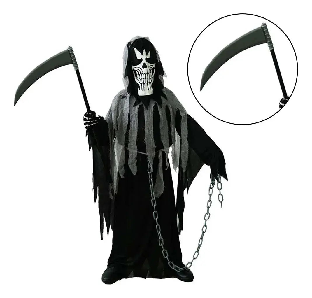 Disfraz La Parca La Muerte Para Niños Halloween Completo