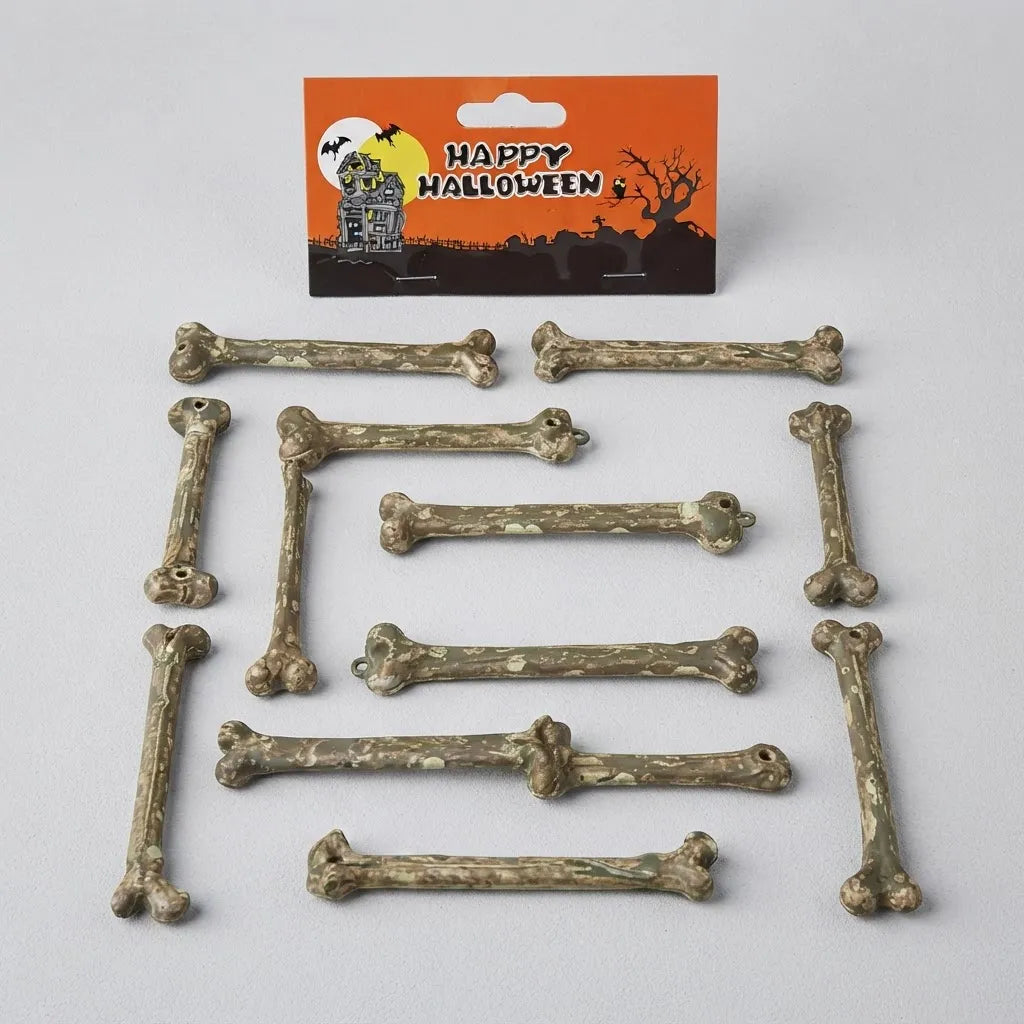 Set Huesos Halloween Decoracion Esqueleto Cotillon Adorno