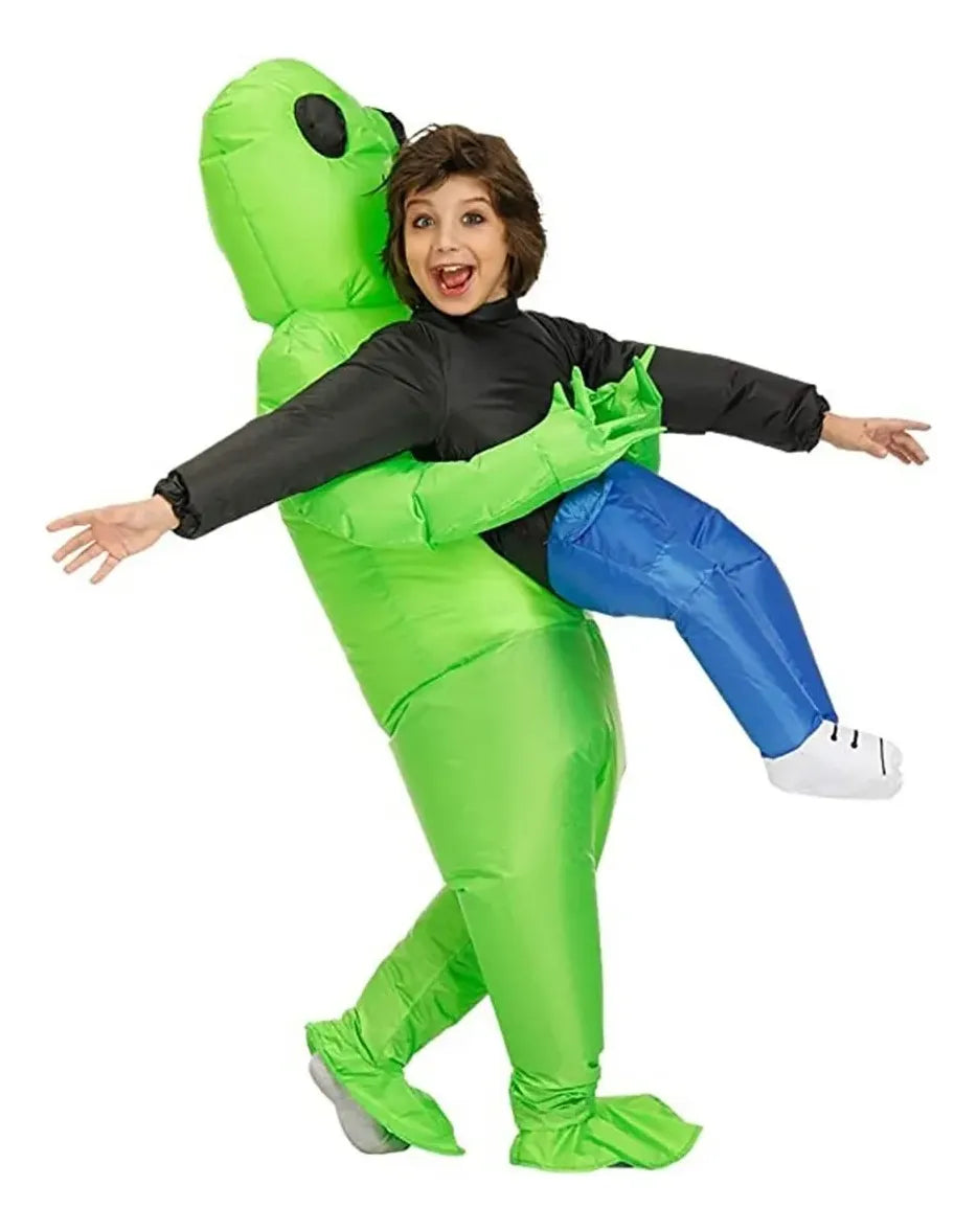 Disfraz Inflable Alien Extraterrestre Con Motor Fiesta Deco